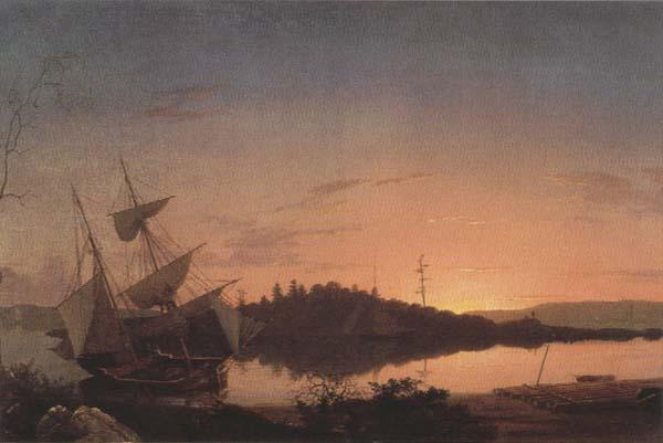 Frederic E.Church Twilight on the Kennebec